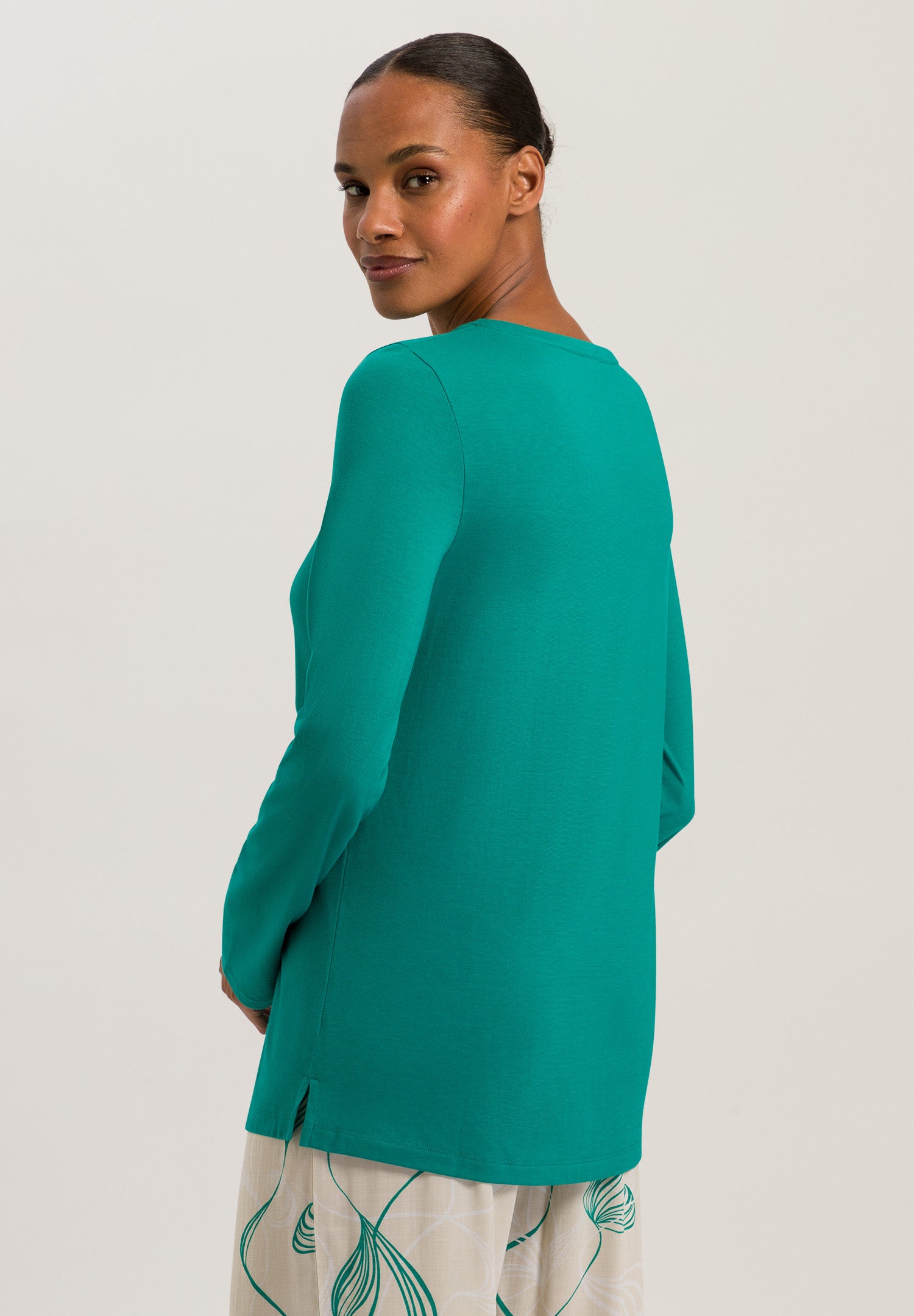 77844 Sleep And Lounge Long Sleeve Shirt - 2730 Peacock