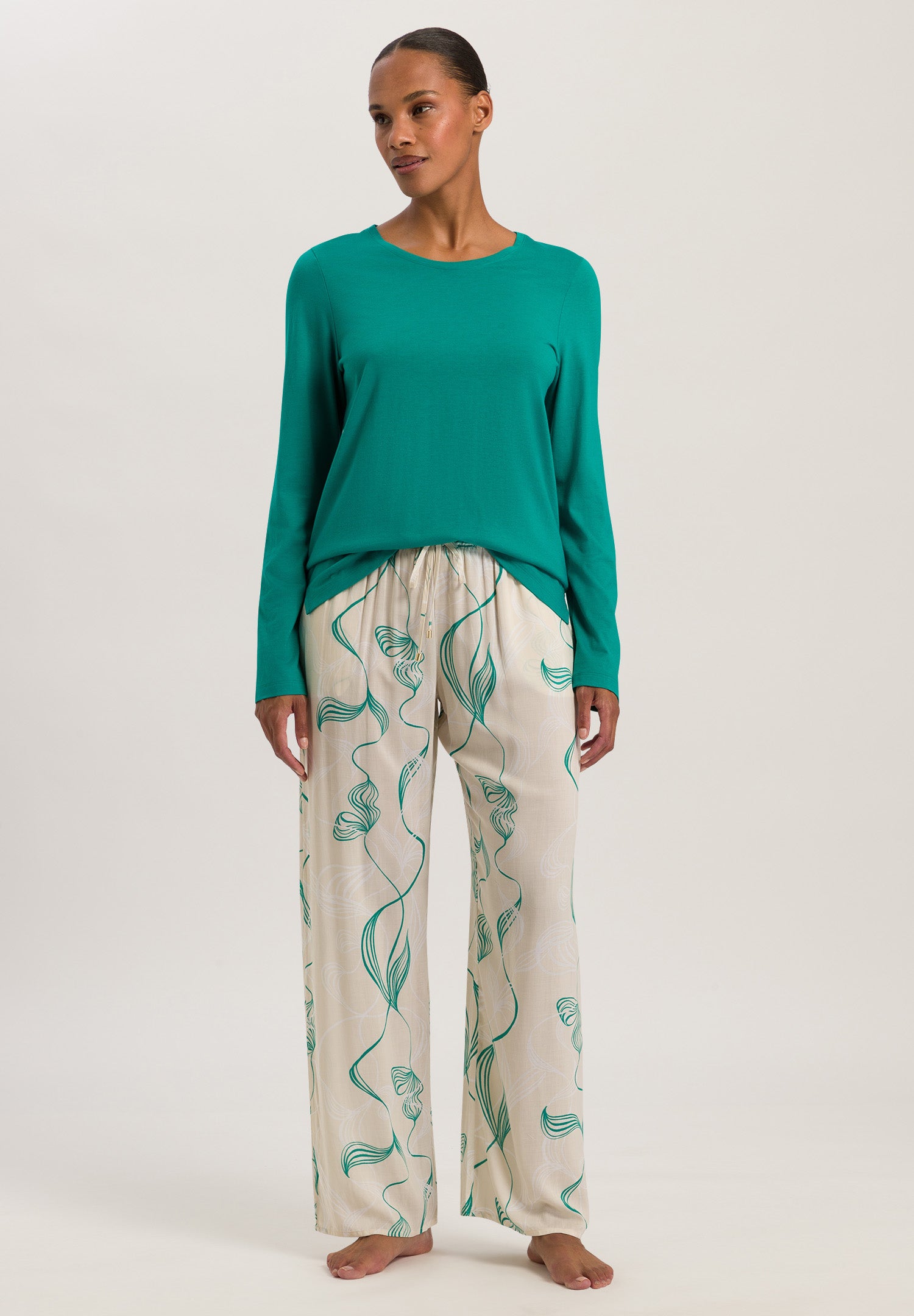 77844 Sleep And Lounge Long Sleeve Shirt - 2730 Peacock