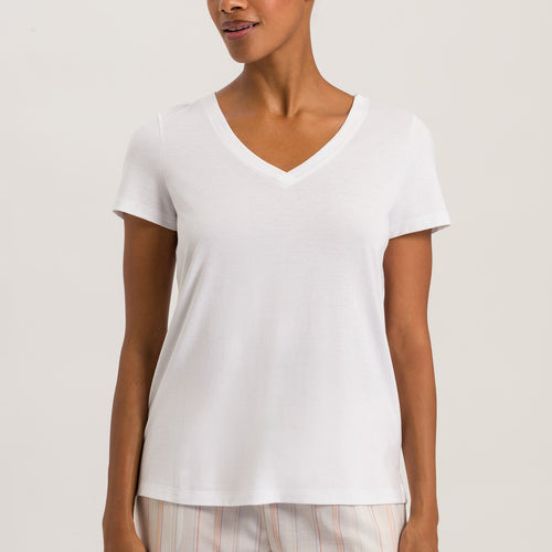 77876 Sleep And Lounge Short Sleeve Shirt - 101 White