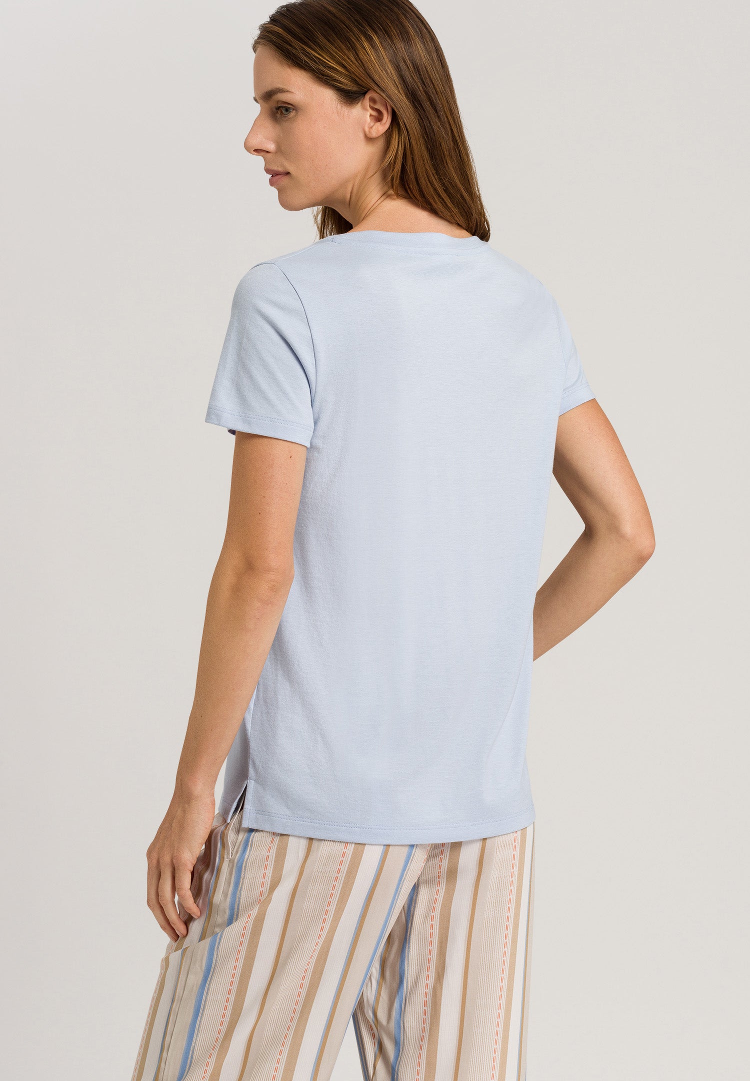 77876 Sleep And Lounge Short Sleeve Shirt - 1543 Cloud Blue