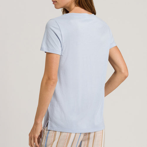 77876 Sleep And Lounge Short Sleeve Shirt - 1543 Cloud Blue