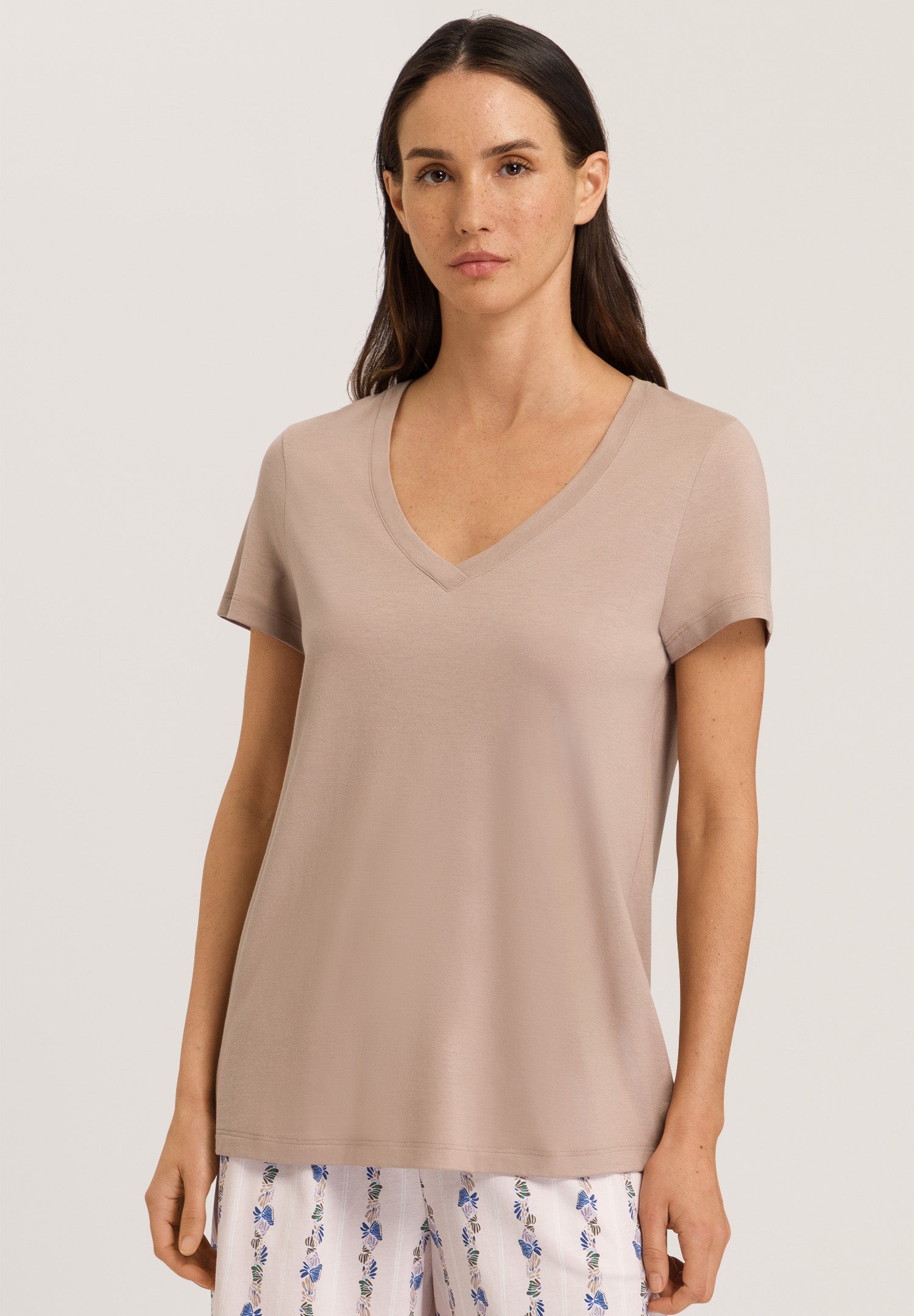 77876 Sleep And Lounge Short Sleeve Shirt - 2819 Mocha