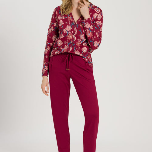 77880 Sleep And Lounge Knit Long Pant - 2459 Burgundy