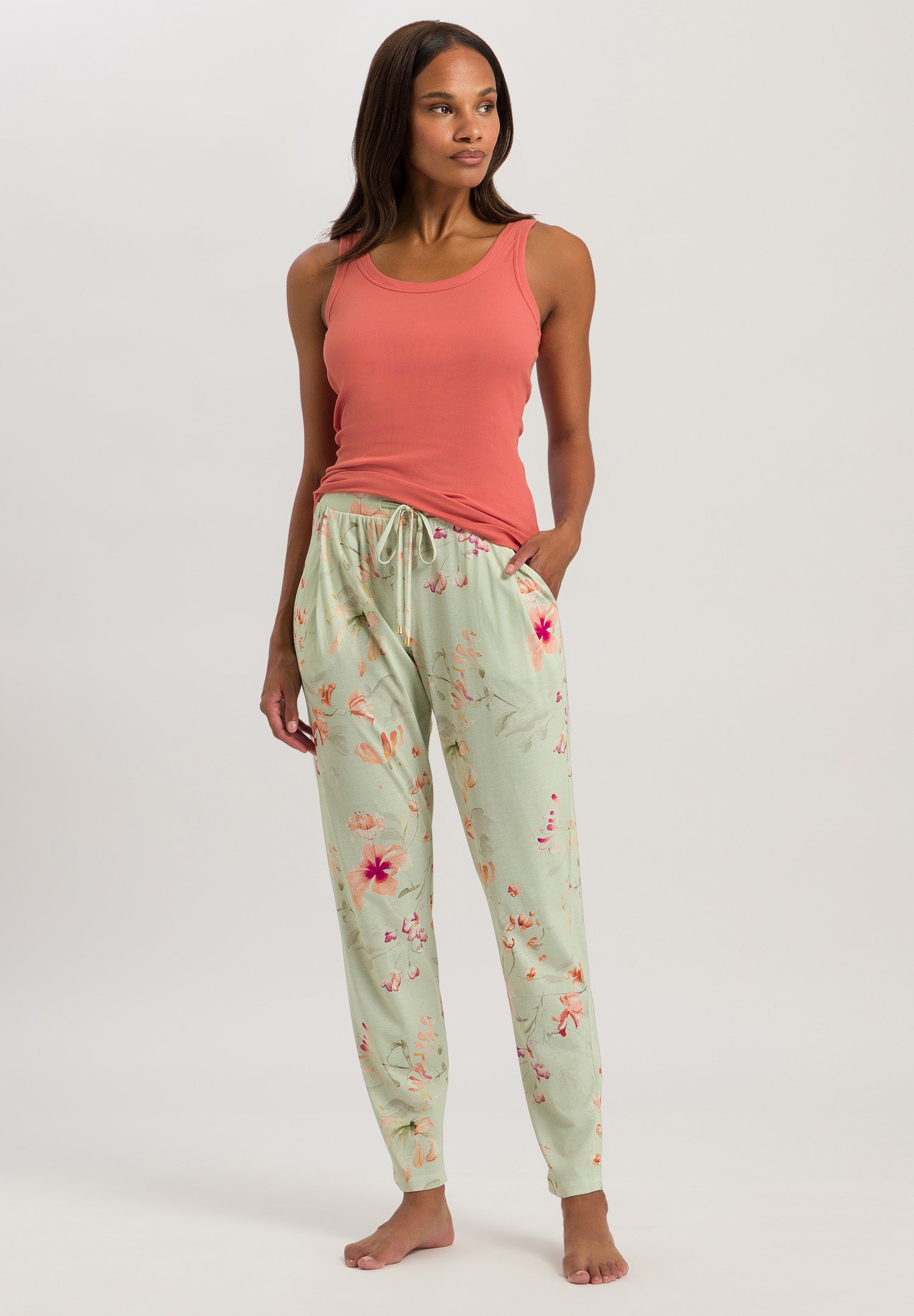 77882 Sleep And Lounge Knit Pants Print - 1260 Aquarelle Garden