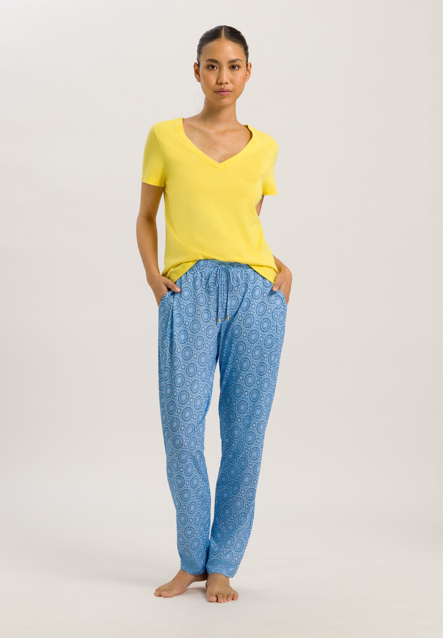 77882 Sleep And Lounge Knit Pants Print - 1268 Sunny Ornaments