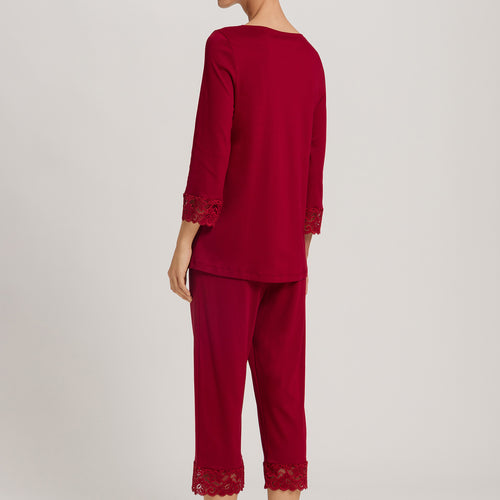 Moments Lace Trim Cotton Pajama Set | Red Dahlia 77928-2418