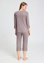 Moments Lace Trim Cotton Pajama Set | Stormy Rose 77928-2467