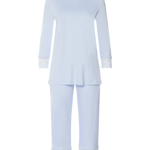 Moments Lace Trim Cotton Pajama Set | Blue Dove 77928-2581