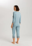 Moments Lace Trim Cotton Pajama Set | Tourmaline Blue 77928-2712