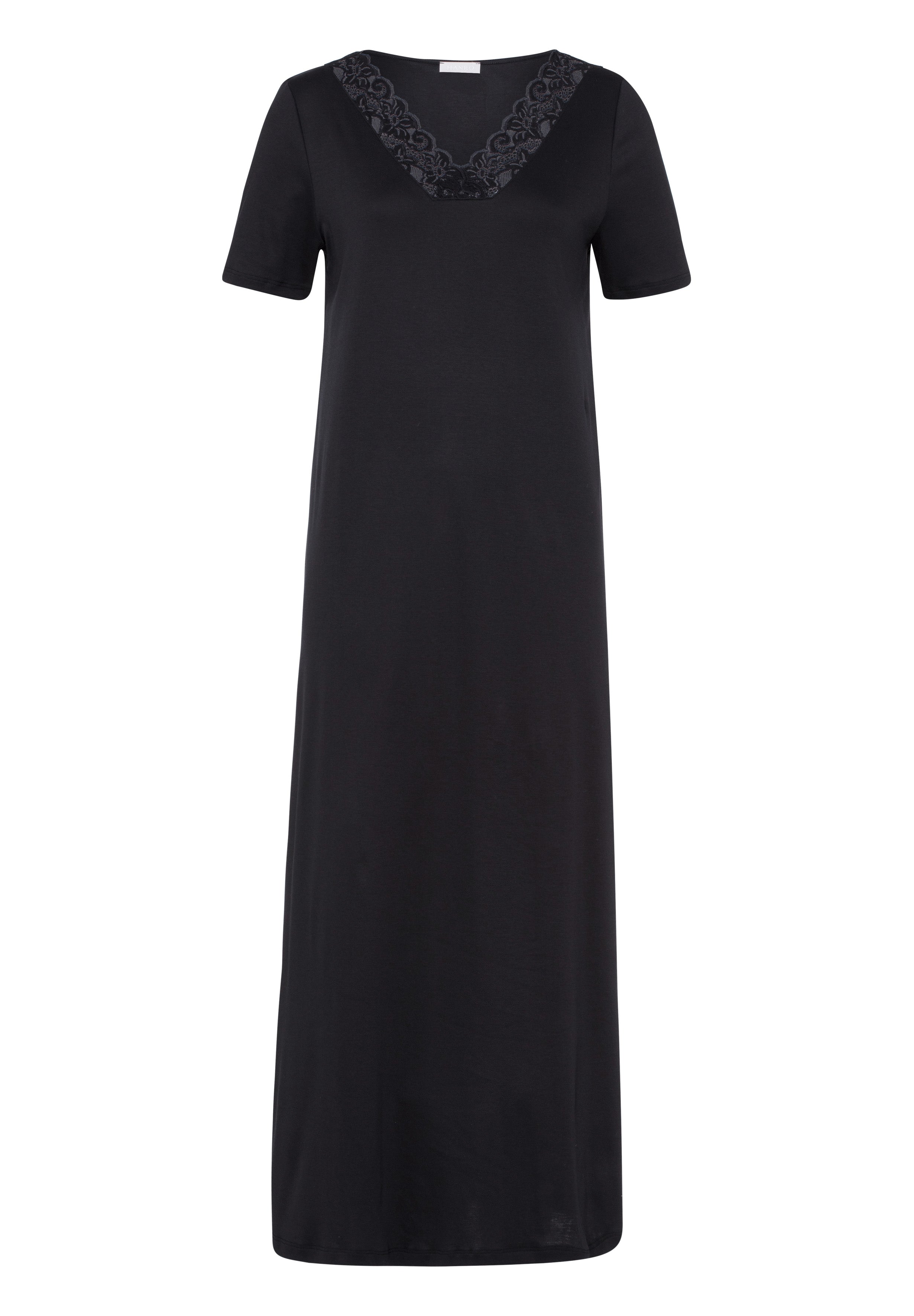 77933 Moments Short Sleeve Long Gown - 019 Black