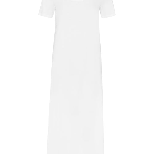 77933 Moments Short Sleeve Long Gown - 101 White