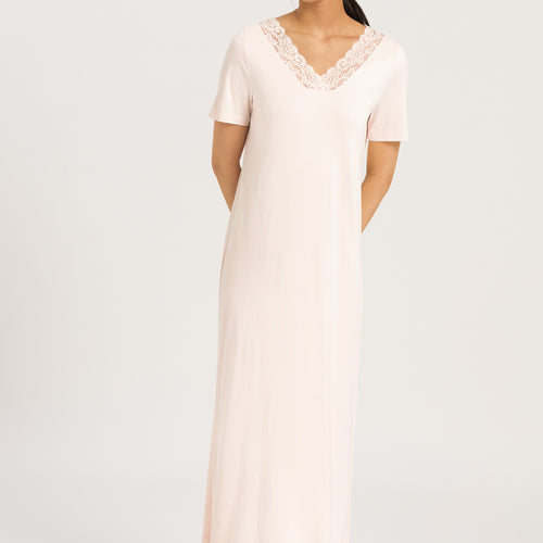 77933 Moments Short Sleeve Long Gown - 1334 Crystal Pink