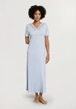 Moments Short Sleeve Long Gown | Blue Dove 77933-2581