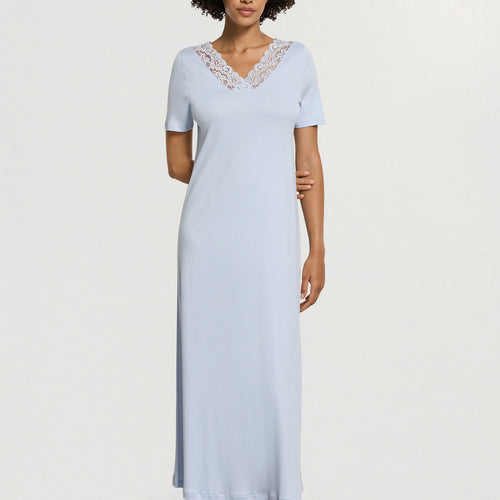 Moments Short Sleeve Long Gown | Blue Dove 77933-2581