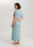 Moments Short Sleeve Long Gown | Tourmaline Blue 77933-2712