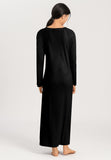 Pure Essence Cotton V-Neck Nightgown 130cm | Black 77947-019