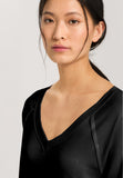 Pure Essence Cotton V-Neck Nightgown 130cm | Black 77947-019