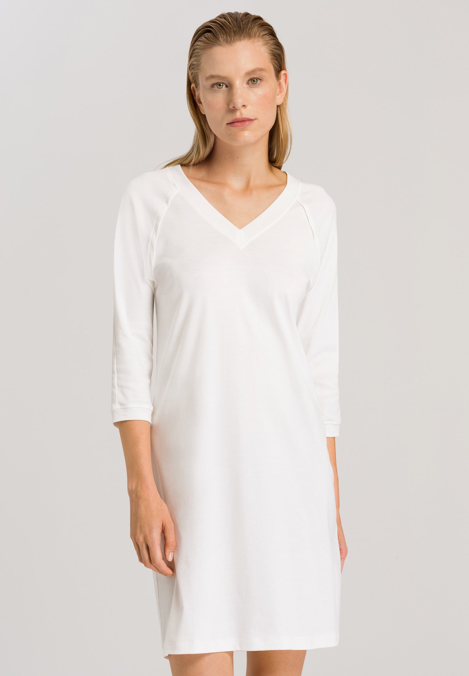 77948 Pure Essence 3/4 Sleeve Gown - 102 Off White