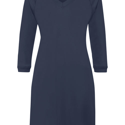 V-Neck Cotton Nightgown | Blueberry 77948-1650