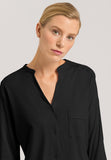Pure Essence Button Front Soft Cotton Pajama Set | Black 77949-019