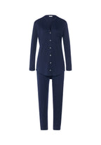Pure Essence Button Front Soft Cotton Pajama Set | Deep Navy 77949-1610