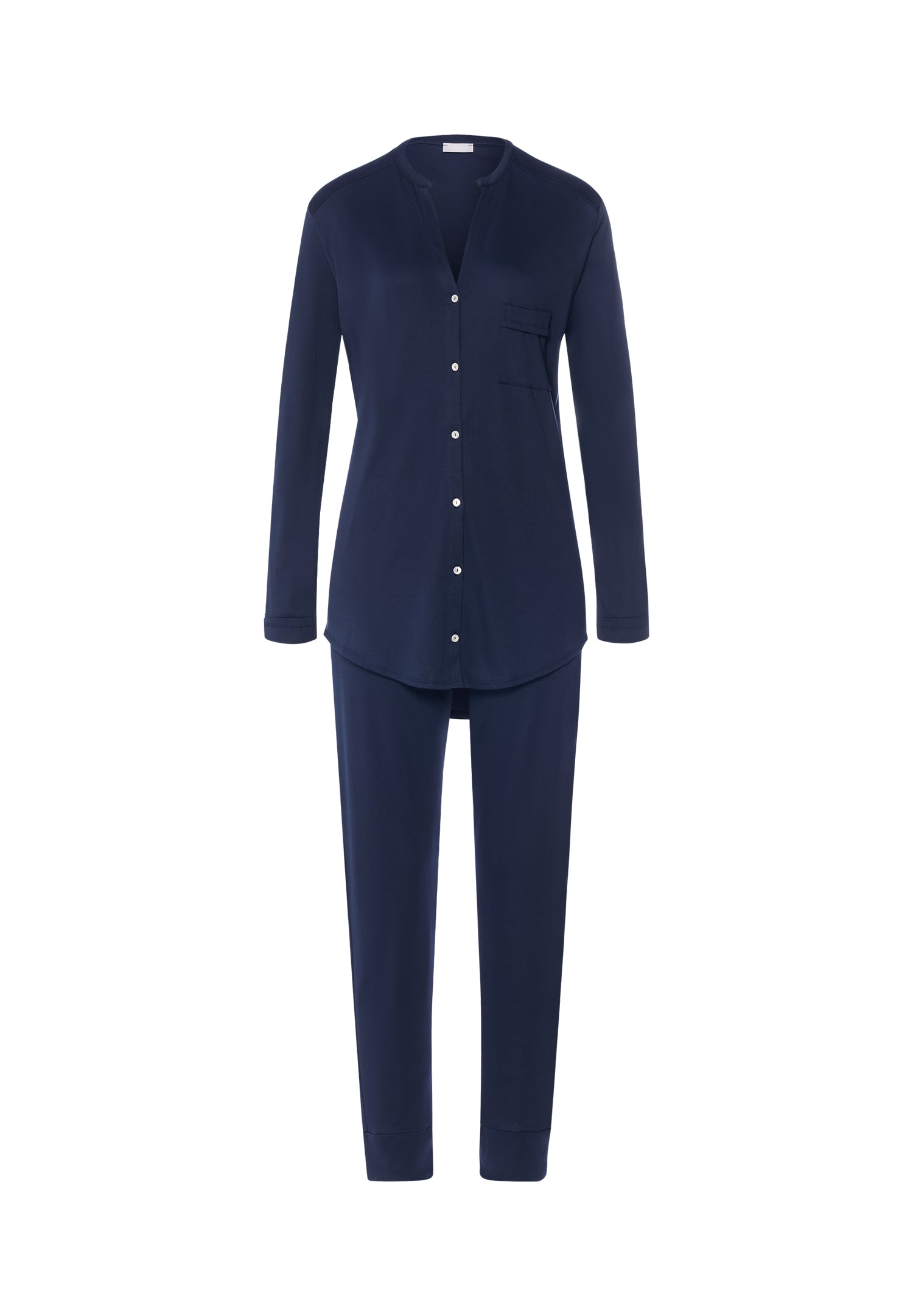 Pure Essence Button Front Soft Cotton Pajama Set | Deep Navy 77949-1610
