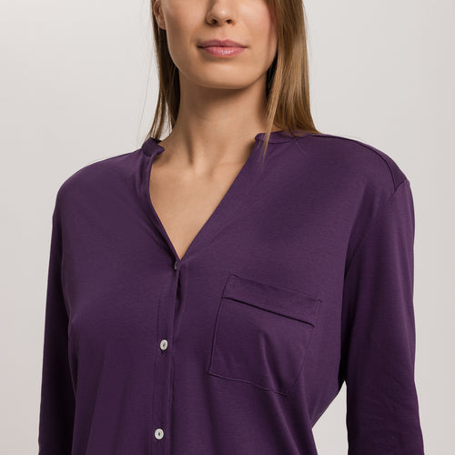 Pure Essence Button Front Soft Cotton Pajama Set | Amethyst 77949-2431