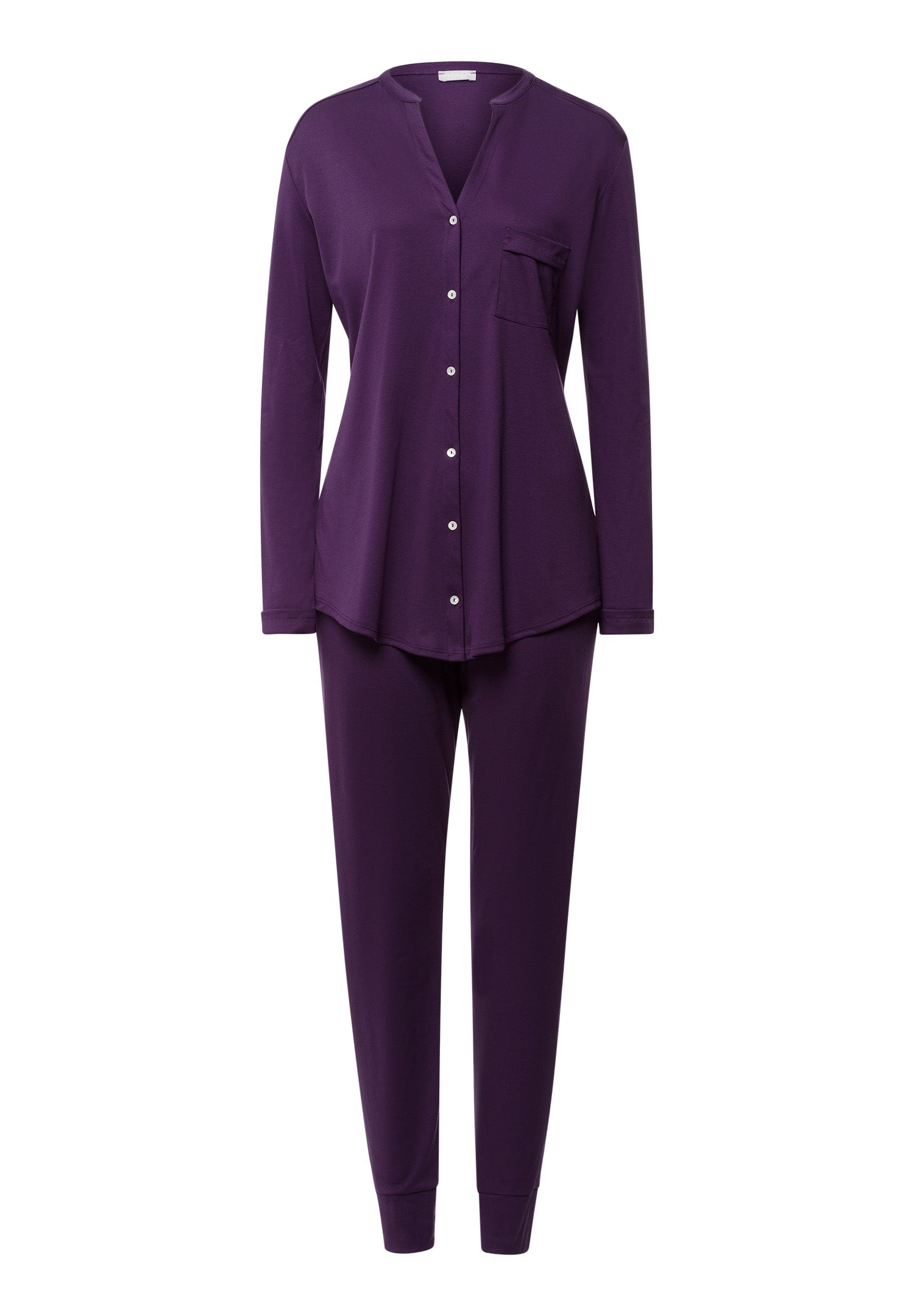 Pure Essence Button Front Soft Cotton Pajama Set | Amethyst 77949-2431
