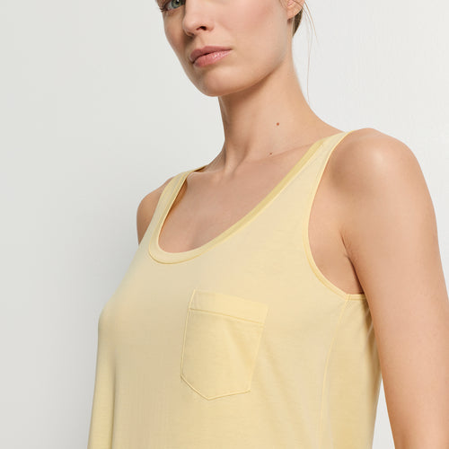 Cotton Deluxe Cotton Tank Nightgown | Vanilla Highlight 77951-2224