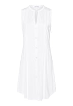 77952 Cotton Deluxe Button Front Tank Gown - 101 White