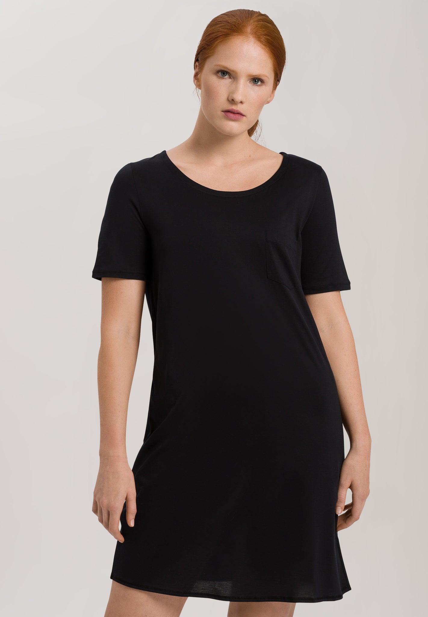 77953 Cotton Deluxe S/Slv Bigshirt - 019 Black