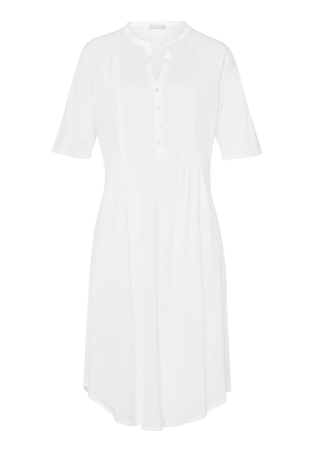 77954 Cotton Deluxe Short Sleeve Button Front Gown - 101 White