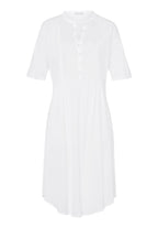 77954 Cotton Deluxe Short Sleeve Button Front Gown - 101 White