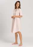 77954 Cotton Deluxe Short Sleeve Button Front Gown - 1334 Crystal Pink