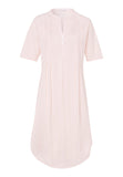 77954 Cotton Deluxe Short Sleeve Button Front Gown - 1334 Crystal Pink