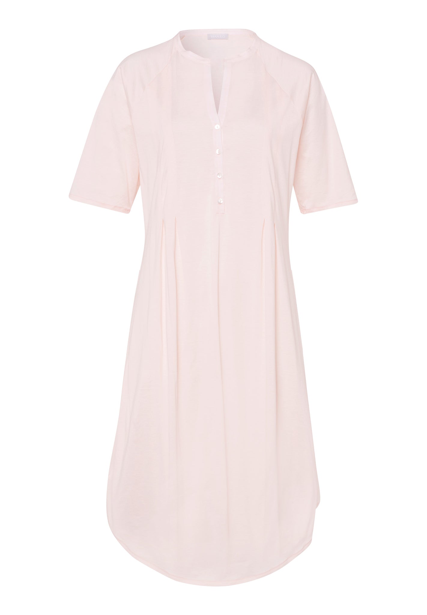 77954 Cotton Deluxe Short Sleeve Button Front Gown - 1334 Crystal Pink