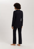 Cotton Deluxe Button Front Pajama Set | Black 77956-019