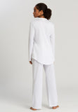 77956 Cotton Deluxe L/Slv Btt Front Pajama - 101 White