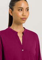 Cotton Deluxe Button Front Cotton Pajama Set   | Deep Poppy 77956-2405
