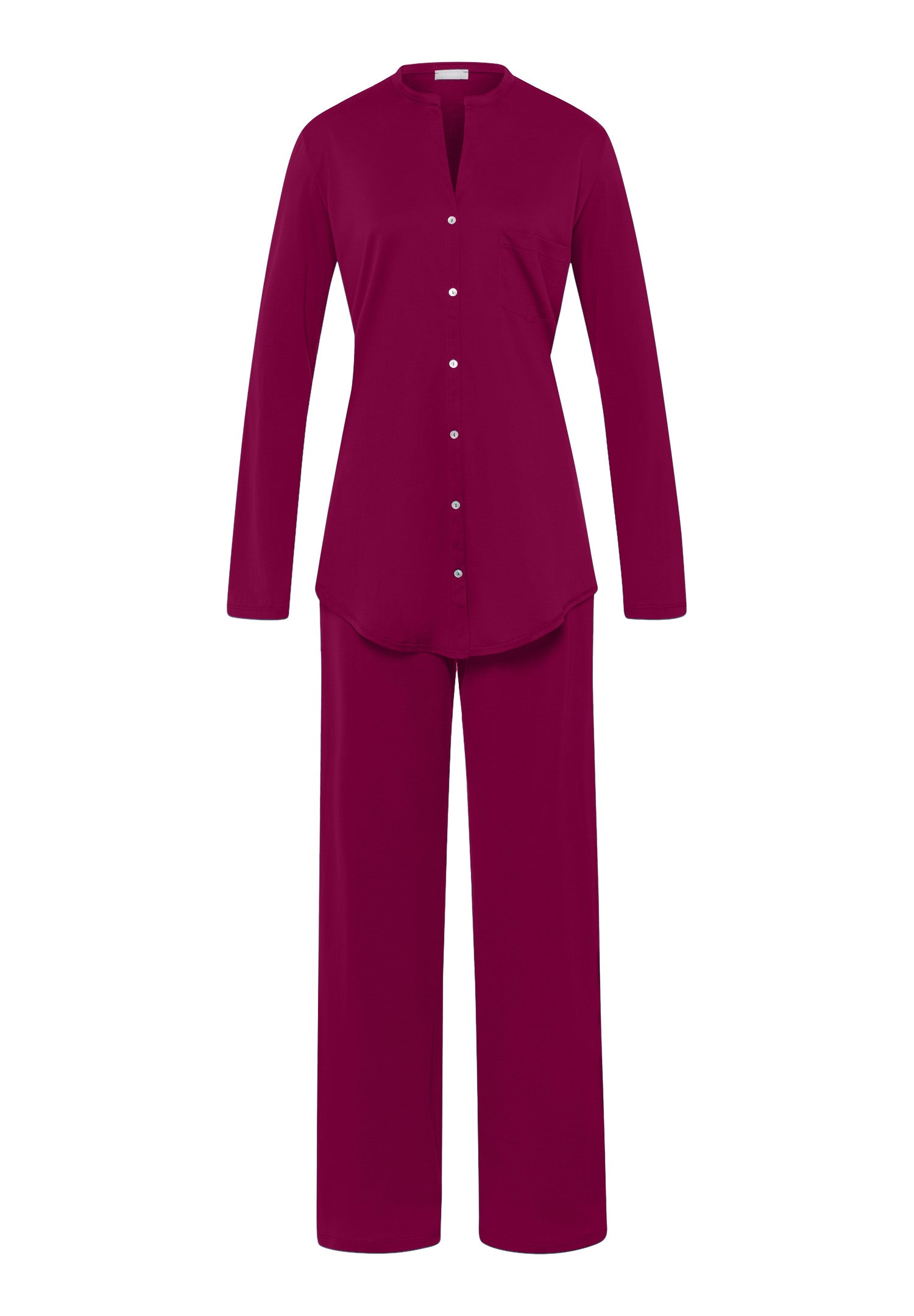 Cotton Deluxe Cotton Button Front Pajama Set  | Deep Poppy 77956-2405