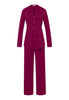 Cotton Deluxe Button Front Cotton Pajama Set   | Deep Poppy 77956-2405
