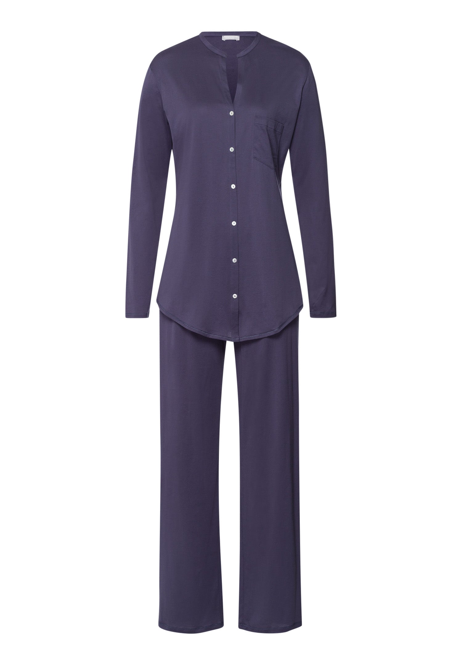Cotton Deluxe Button Front Pajama Set | Blue Stone 77956-2610