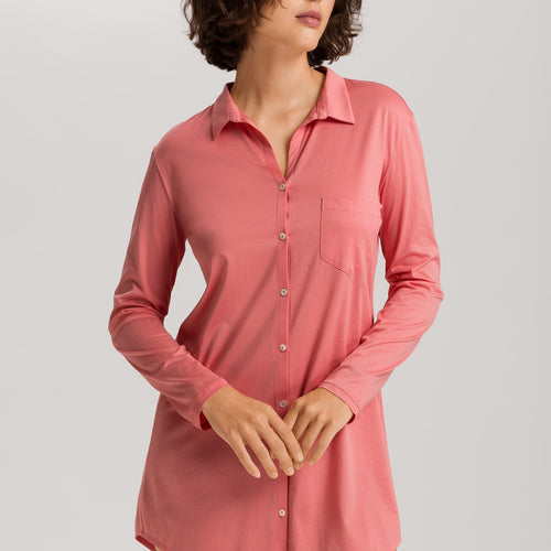 Cotton Deluxe Button Front Cotton Sleep Shirt | Lantana 77958-2347