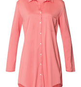 Cotton Deluxe Button Front Cotton Sleep Shirt | Lantana 77958-2347