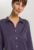 Cotton Deluxe Button Front Cotton Sleep Shirt | Blue Stone 77958-2610
