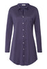 Cotton Deluxe Button Front Cotton Sleep Shirt | Blue Stone 77958-2610