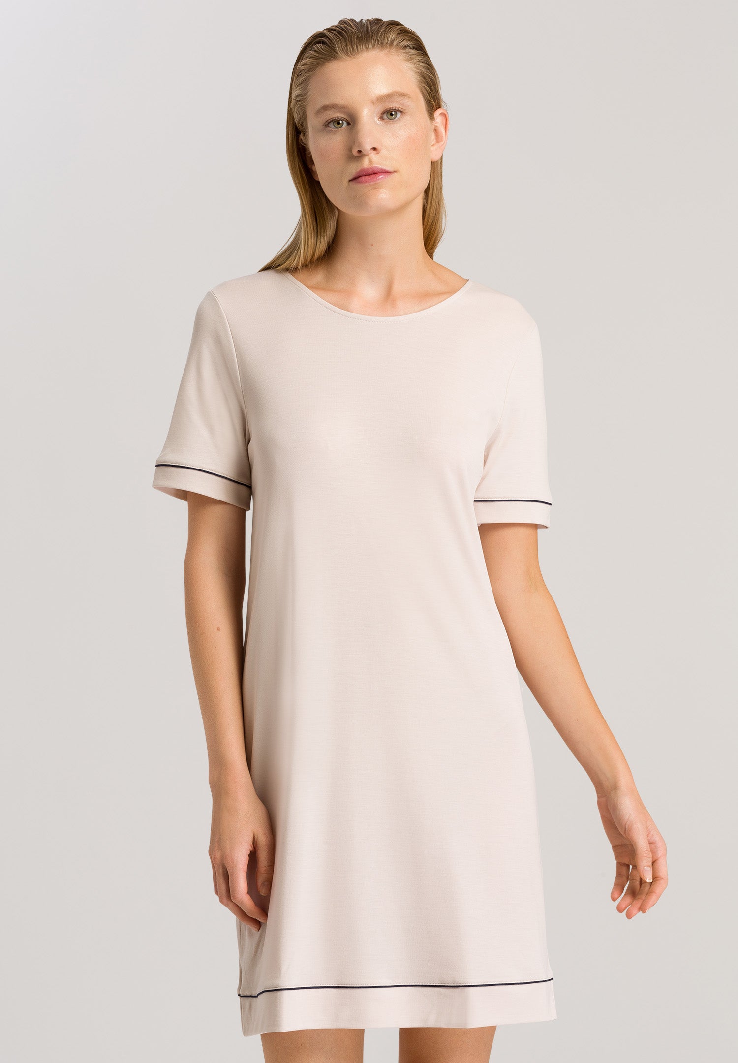 77963 Natural Comfort S/Slv Nightdress - 1809 Almond