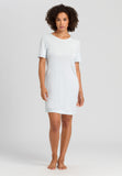 77963 Natural Comfort S/Slv Nightdress - 2507 Cool Blue