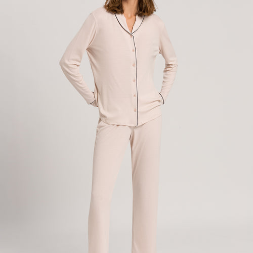 77966 Natural Comfort L/Slv Pajama - 1809 Almond