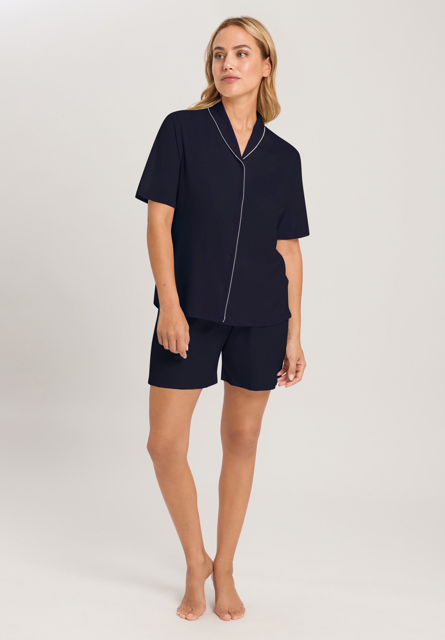 77977 Natural Comfort S/Slv Short Pajama - 1610 Deep Navy